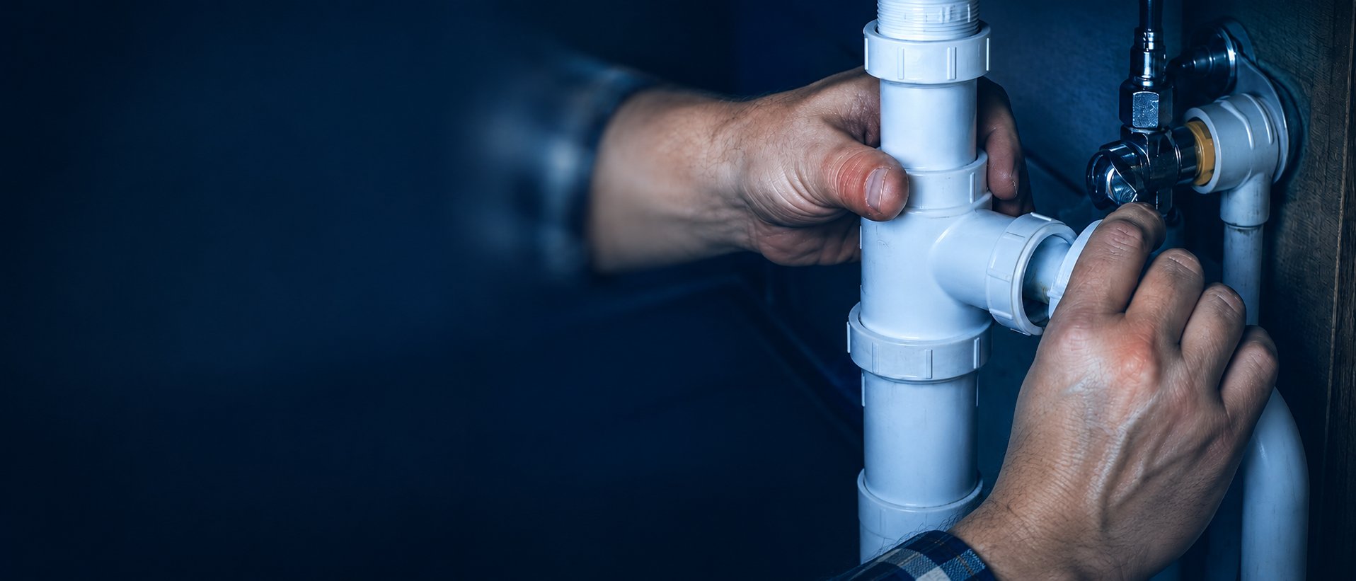 GH Plumbing technician repairing residential plumbing